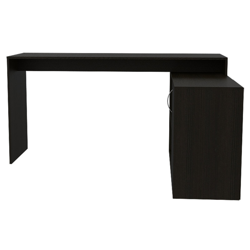 Bureau d'écriture en L à 2 tablettes, Noir