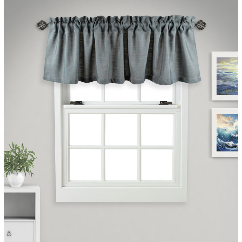 Solid Tailored Window Valance, Gray