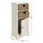 Rustic Painswick Farmhouse Accent Cabinet –Modern Pine Wood with Wicker Baskets & Functional Storage-1850778068