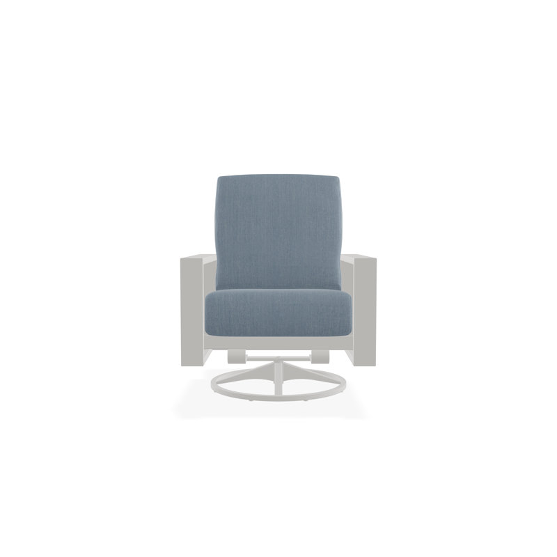 Larssen Deep Seating Cushion Swivel Rocker, Snow, Canvas Haze