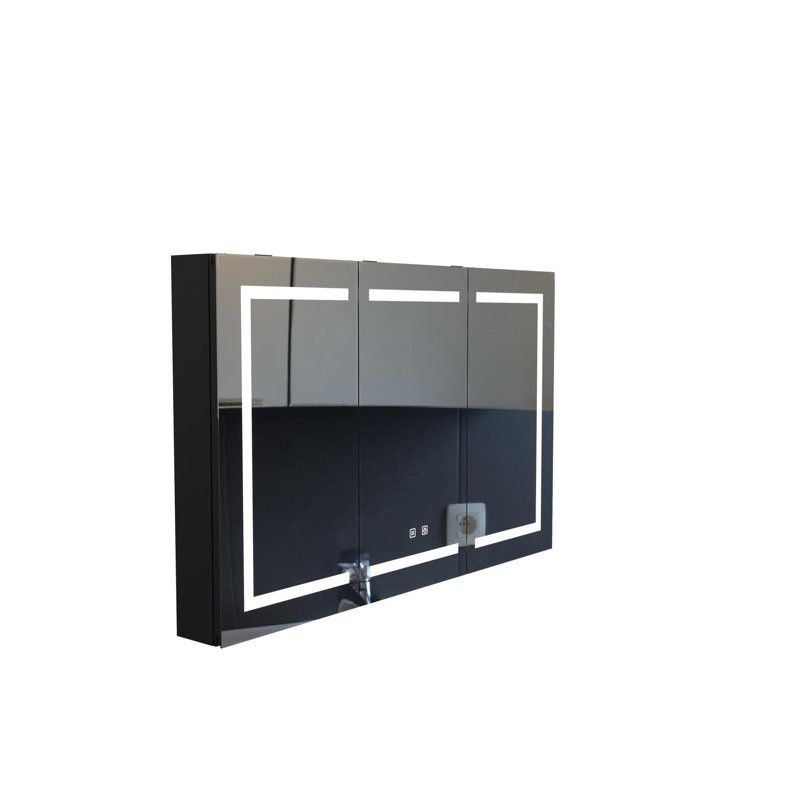 Armoires à pharmacie à DEL, rangement moderne en aluminium de 47,48 pouces pour la maison