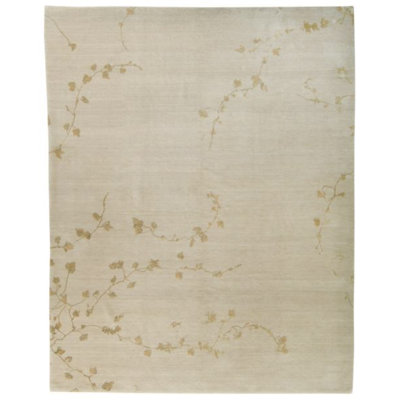Ivy Hand-Knotted Area Rug in Fog