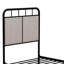 Simple, tissu d'ameublement en lin, structure de lit, plateforme en métal, composant du tissu de la tête, configuration florale du pied, stabilité, performance silencieuse et facile, étapes d'assemblage faciles à faire, matelas en mousse viscoélastique, 8