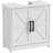 Pedestal Sink Storage Cabinet, Farmhouse Freestanding Bathroom Sink Cabinet With 2 Barn Doors And Adjustable Shelf,wood-1673854347