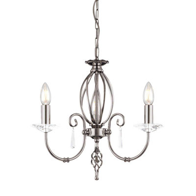 Thebes 3 - Light Candle Style Chandelier