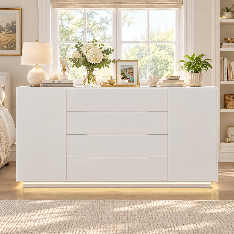 Gustavs 16-Drawer Tempered Glass Chest