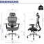 Fauteuil de bureau ergonomique avec dossier lombaire et dossier lombaire avec accoudoirs réglables 4D-55645795