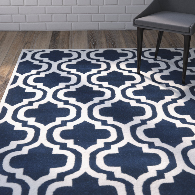 Carolene Hand Tufted Wool Geometric Rug, Rectangle 8'9" x 12'