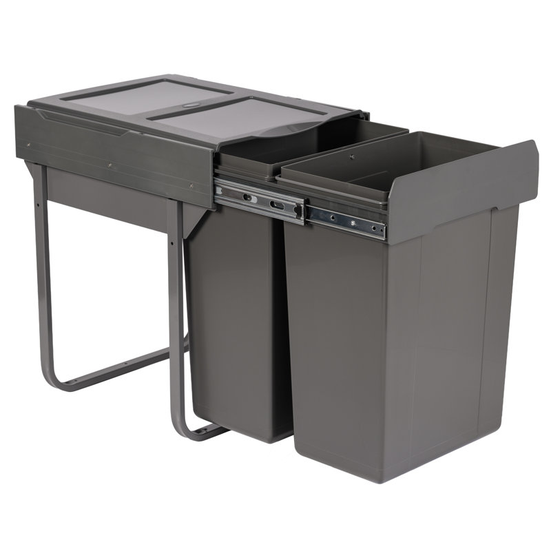 Plastic Pull Out Rubbish Bin, 60 Litres