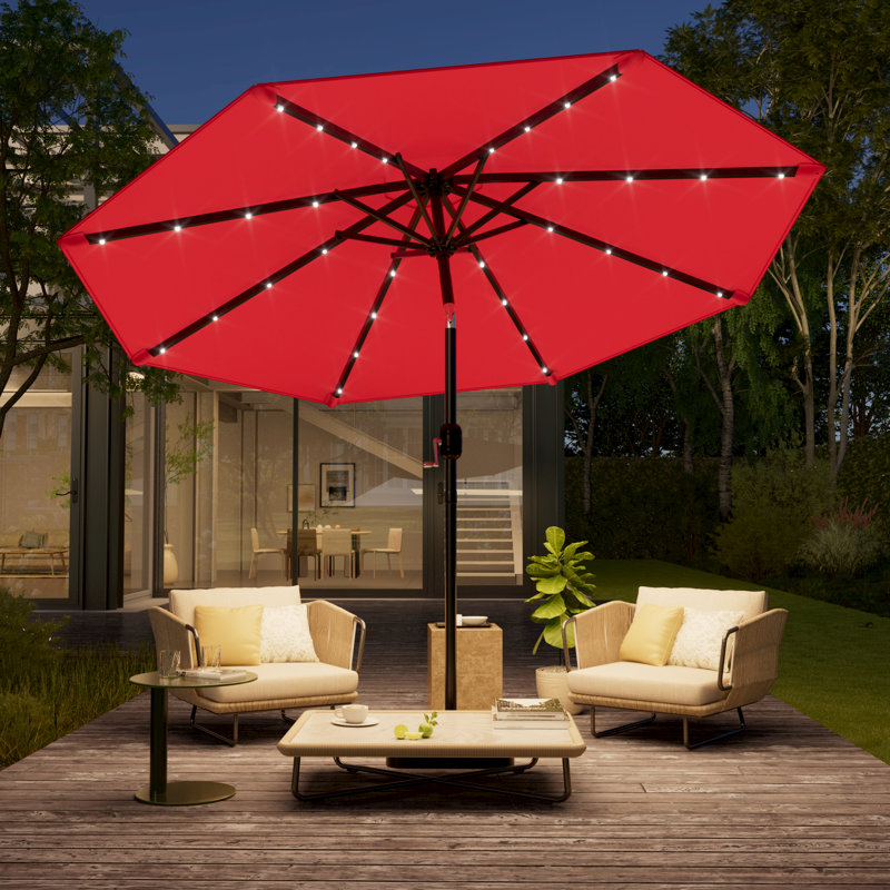 Parasol de marché pour terrasse 10 pi, Rouge