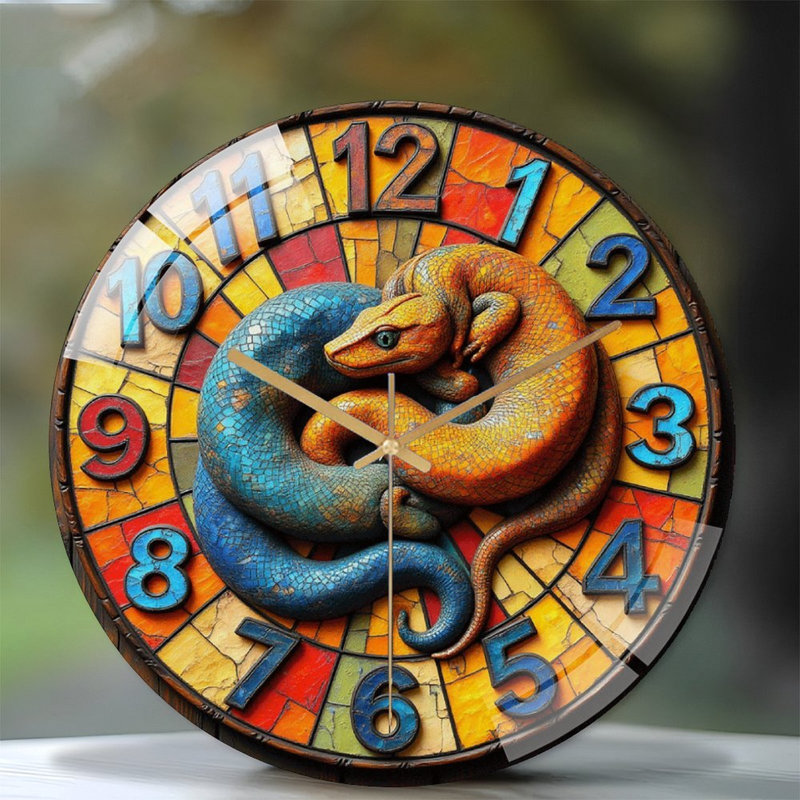Horloge murale en verre 12 po