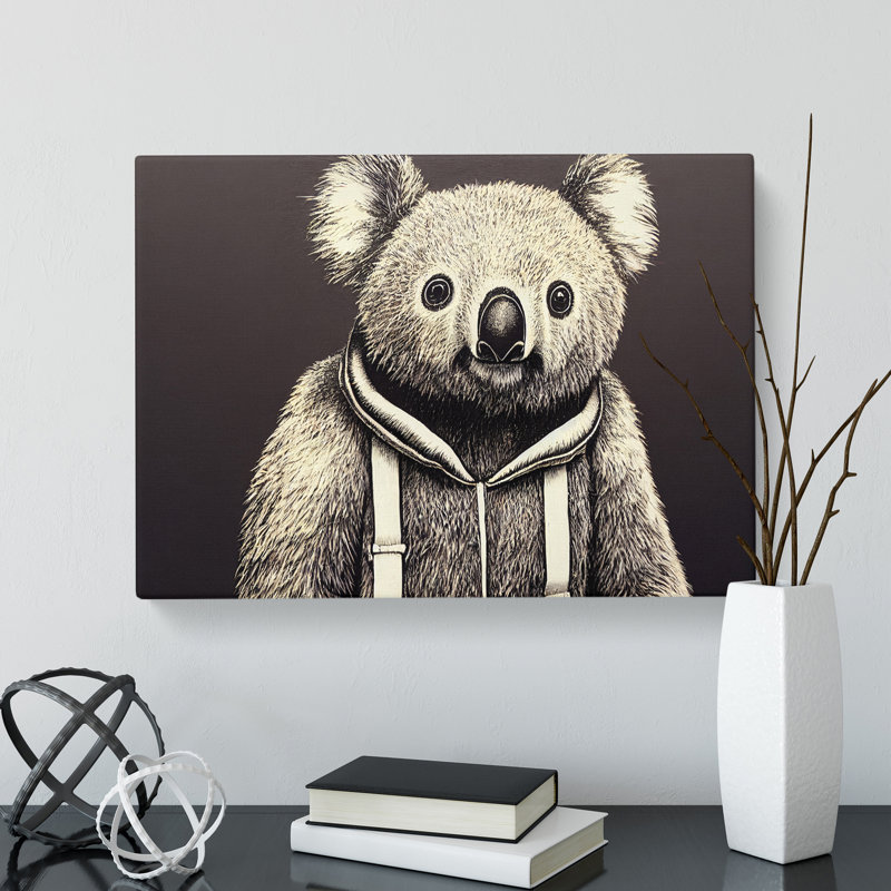 Young Koala Bear - Wrapped Canvas, 40cm H x 60cm W