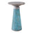 Glass and Wood Accent Table with Tapered Base and Modern Design