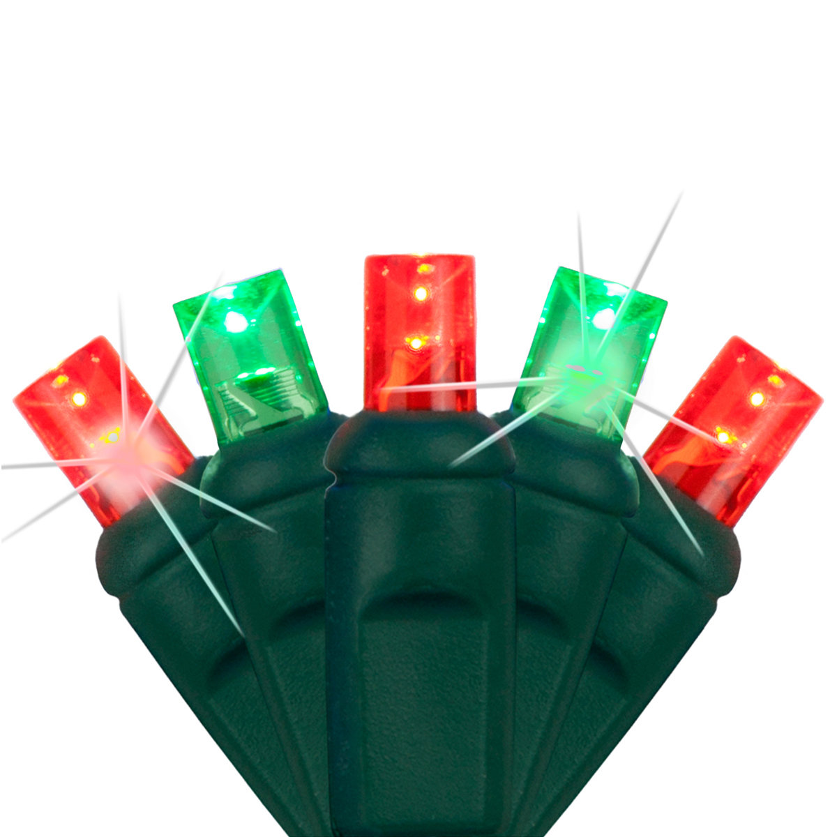 17' LED Twinkle String Lights, Red/Green