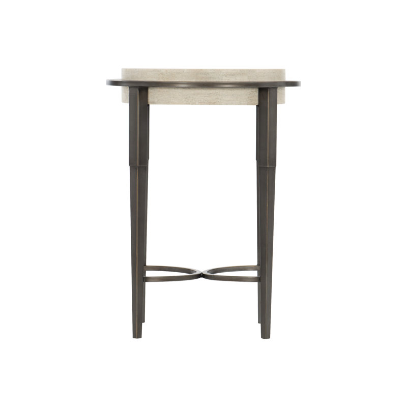 Barclay Stone Top End Table, 24.13'' H x 18'' W x 18'' D