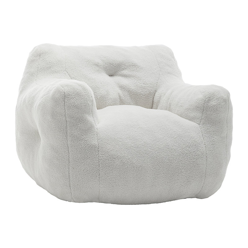Bean Bag Chair, White Teddy