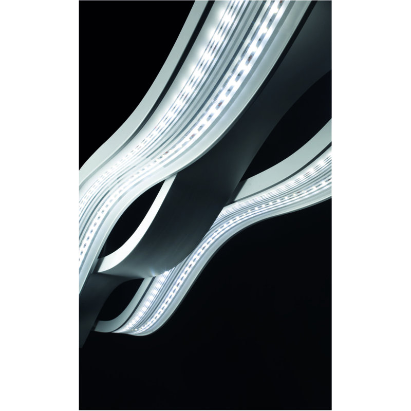 Wilkins 3 - Lights Noverlty Geometric LED Pendant, Brushed Nickel