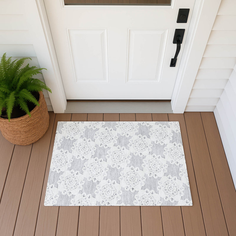 Machine Washable Indoor/Outdoor Bourkelands ACN2352 Casual Rug, Rectangle 1'8" x 2'6"