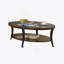 Table basse ovale avec tablette Perth Espresso
