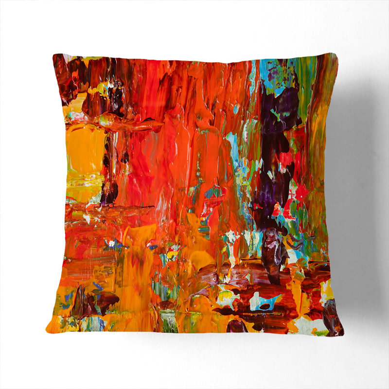 Abstract Square Throw Cushion, 55 x 55 cm, Black
