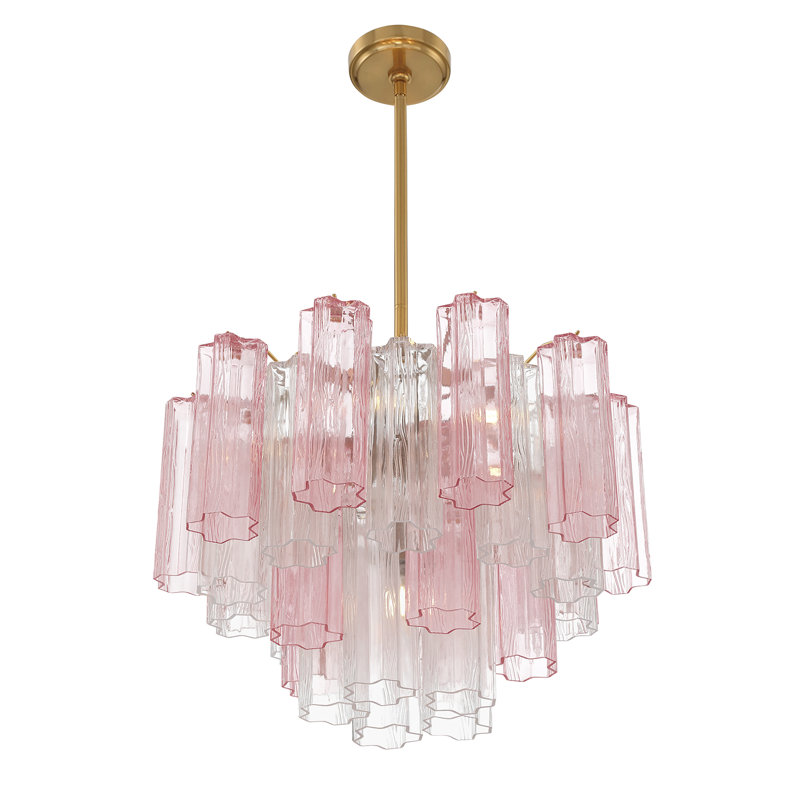 Wesham 6 Light Chandelier, Aged Brass