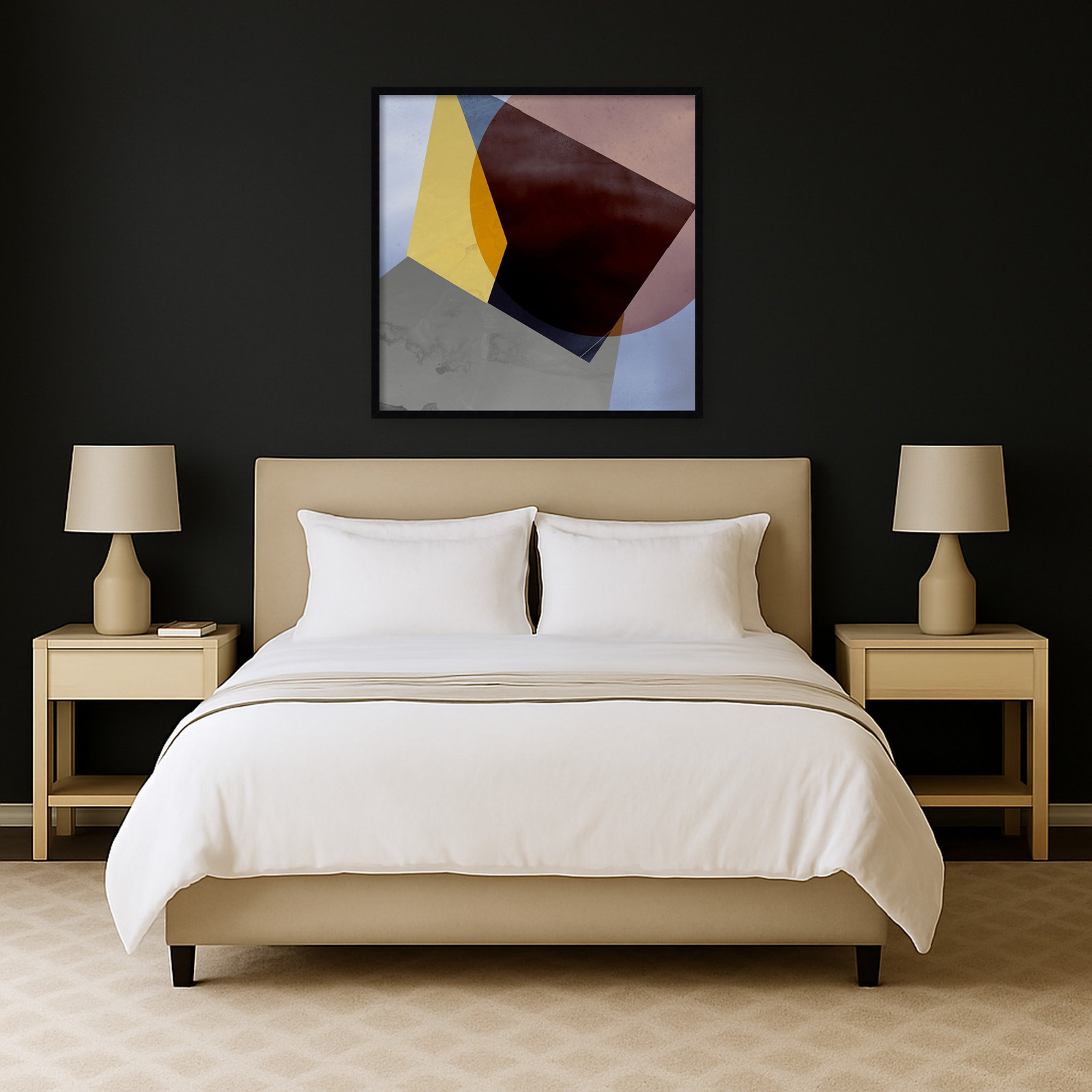 Flagler "Essentially Minimal II" Print, 33" H x 33" W, Black