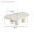 48" Modern Cloud-Shaped Coffee Table with 4 Chunky Cylindrical Legs-833365564