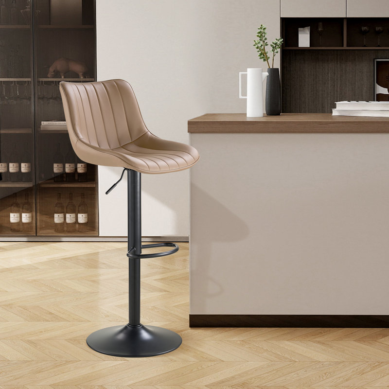 Tabourets de bar pivotants réglables, tabouret de bar à hauteur de comptoir avec repose-pieds, chaises de bar modernes en cuir synthétique pour îlot de cuisine, salle à manger, avoine