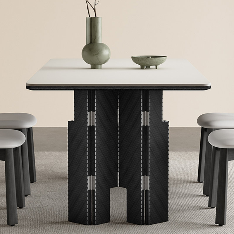 Table rétro en bois massif avec plateau inférieur, H 29,52 po x L 59,05 po x l 31,49 po