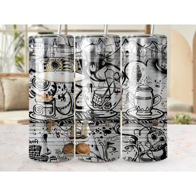 Choose Handmade Tumblers 591ml Vacuum Insulated Stainless Steel (18/8) Travel Tumbler with Straw