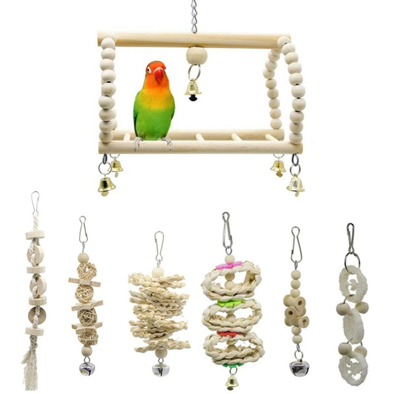 16.5cm Solid Wood Bird Play Centre
