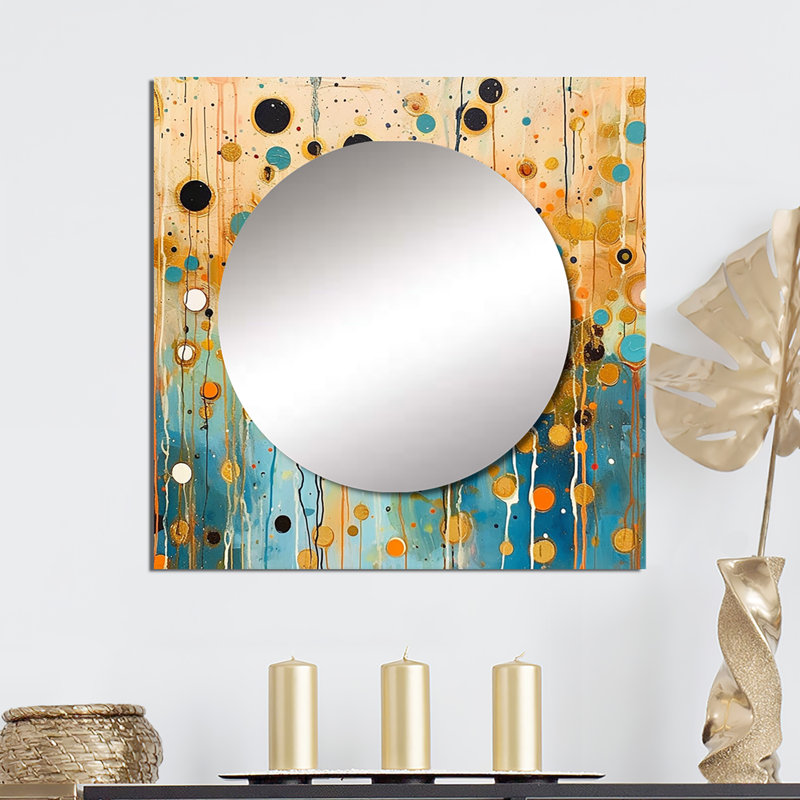 Blerata - I'll Take It Under Consideration V Minimalism Square Living Room Wall Mirror Art, 29" x 29"