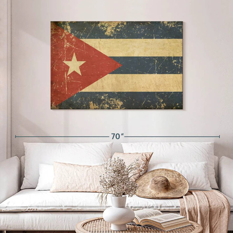 Drapeau de Cuba, H 30 po x l 45 po