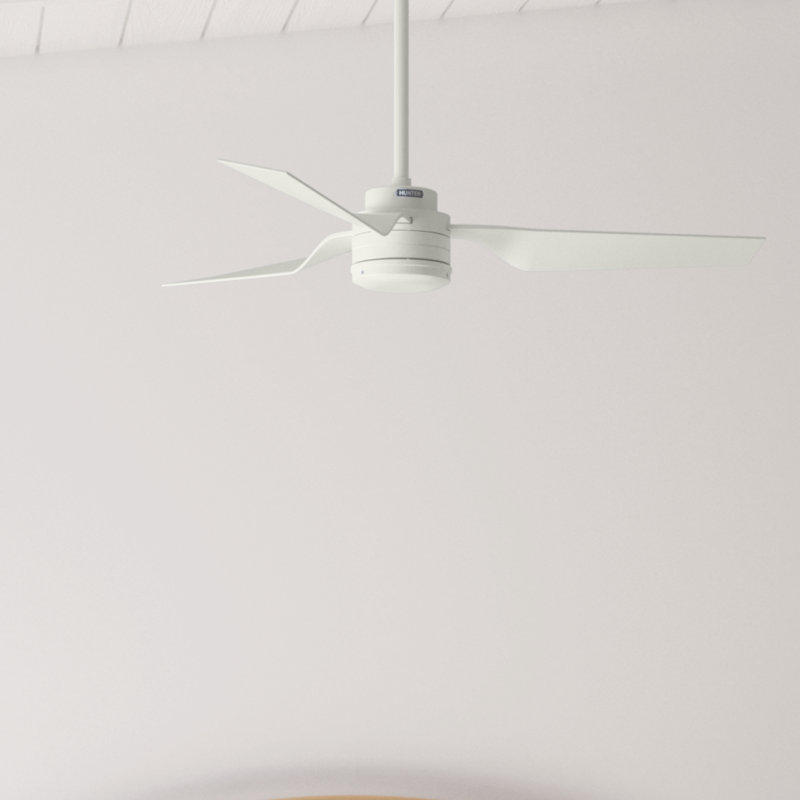 52" Cabo Frio 3 - Blade Outdoor Standard Ceiling Fan with Wall Control, Fresh White