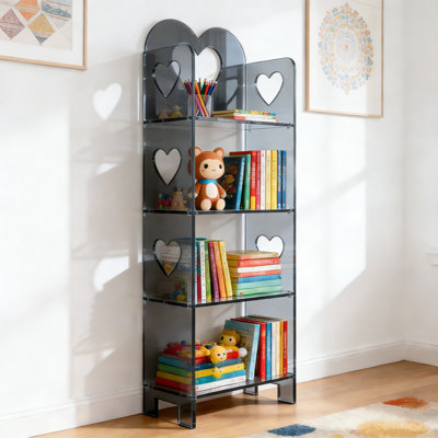 Eco-Friendly Heart-Shape Acrylic Bookcase