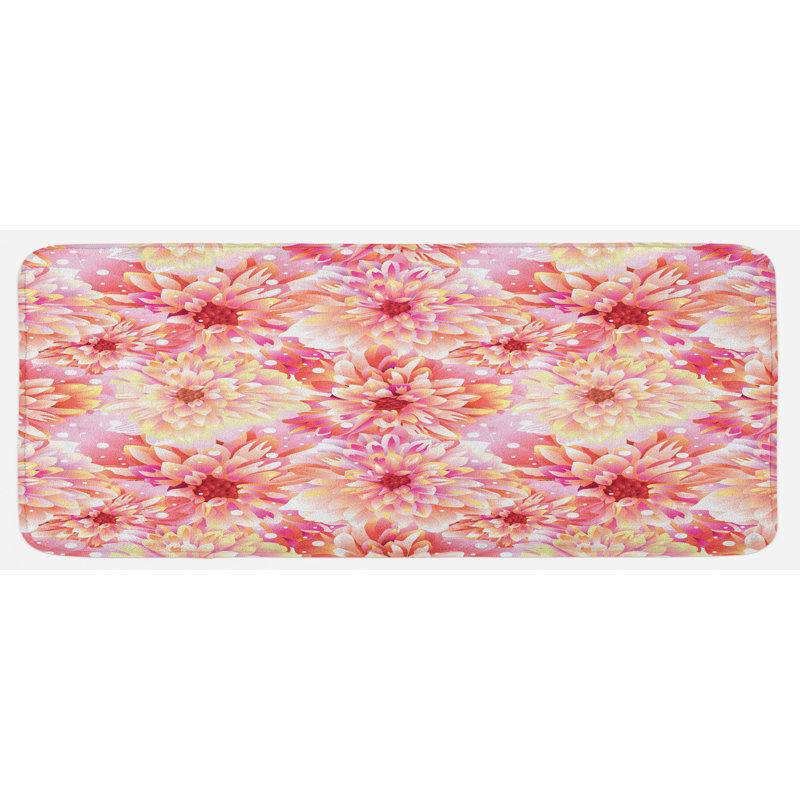 Tapis de cuisine dahlia