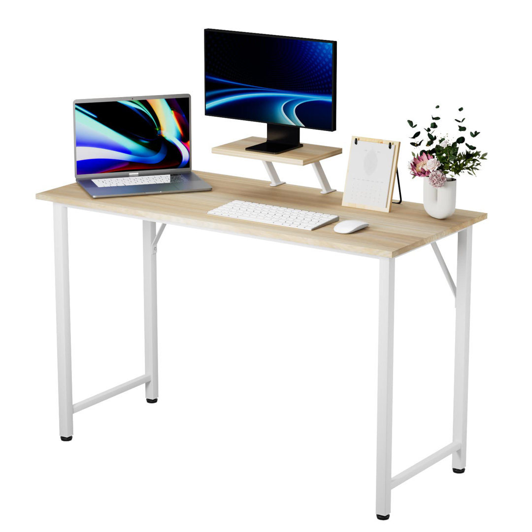 Schreibtisch Mit Monitorablage, PC Tisch Computertisch 100X50x75cm, Computer Schreibtisch, Bürotisch Schreibtisch Holz O...