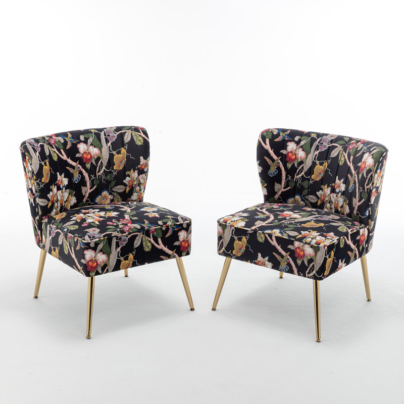 Wide Side Chair, Black