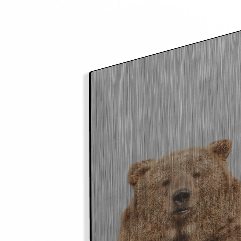 «Bear» par Taï Prints, art mural en métal »par Taï Prints, H 16 po x l 12 po