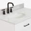 Meuble-lavabo simple Jameal de 36 po en bois massif avec comptoir en marbre de Carrare de 0,75 po et lavabo ovale dÃ©calÃ© Ã  droite-598961054-566077833-566077836