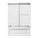 56" - 60" W X 66" H Soft Closing Frameless Double Sliding Bath Tub Shower Doors With 3/8" Tempered Clear Glass