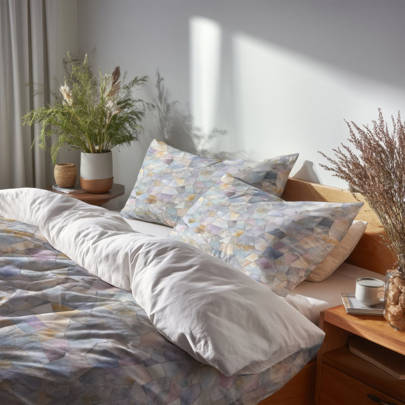 Ensemble de literie 3 pièces Patchwork - Ensemble de housse de couette mosaïque moderne