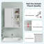 Armoire murale pour salle de bain au-dessus de la toilette l 24 po x P 7 po x H 28 po -1805184422