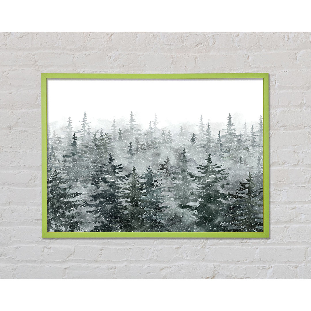 Gerahmter Kunstdruck Issifu Snowy Top Trees Winter