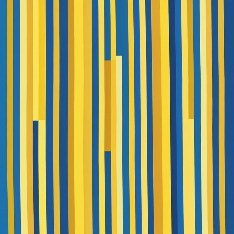 Tapis de bain à rayures verticales, L 24 po x L 17 po, Bleu foncé / jaune clair