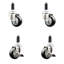 Ensemble de roulettes extensibles en poly pivotant avec 2 freins-92142731-92142728
