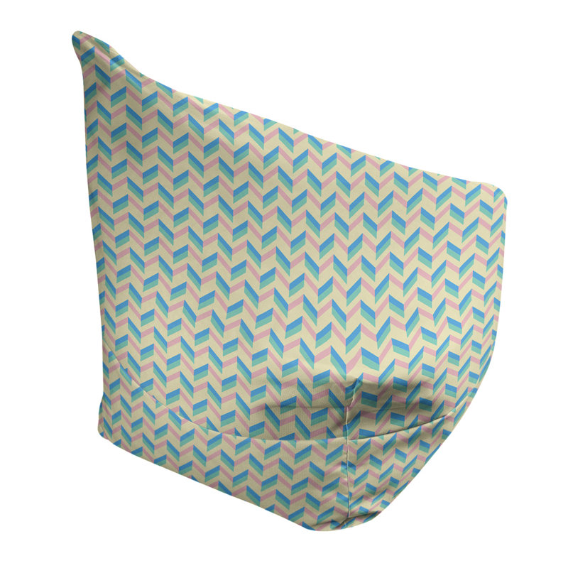 Petite chaise à sacs à billes & Leffel, H 86 po x L 27 po x P 43 po, Jaune, Rembourrage poly