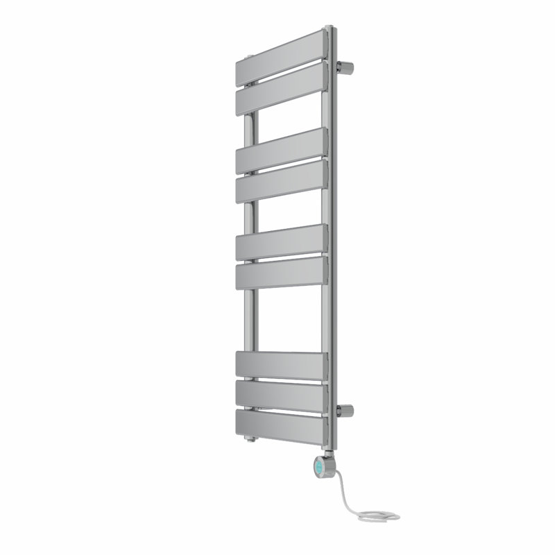 Flat Panel Towel Rail Heated Towel Rails, 100cm H x 45cm W x 6.2cm D, Chrome