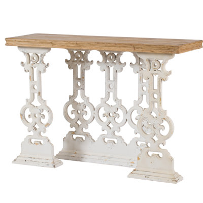 Berthiaume 47.2'' Solid Wood Top Console Table