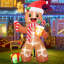 Décoration de Noël gonflable pour jardin extérieur : bonhomme en pain d'épice lumineux DEL de 2,4 m